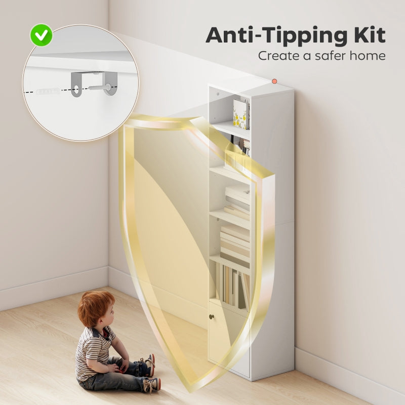 Bookcase 6-Tier 156 cm Tall White