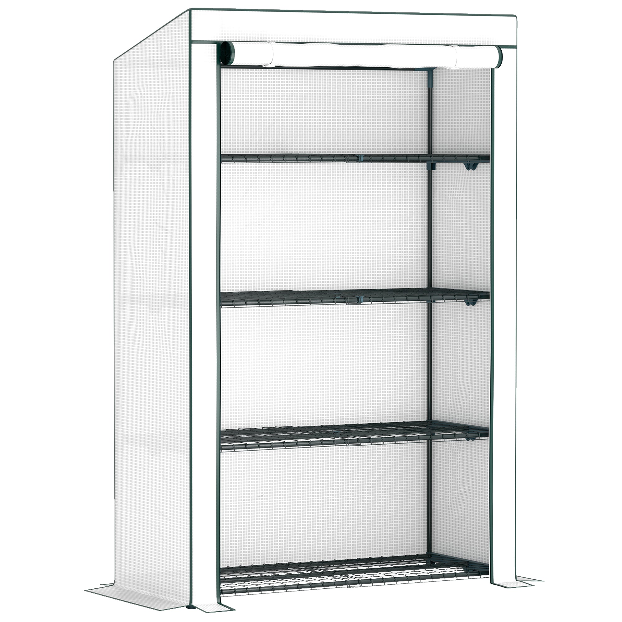 Four-Tier Mini Greenhouse - Green/White