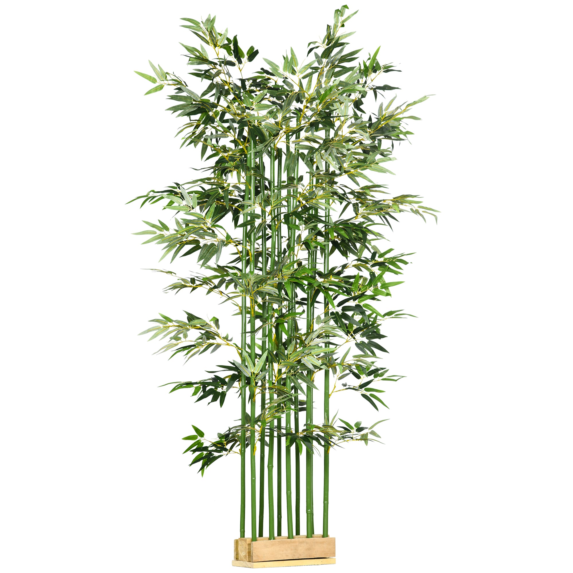 Artificial Bamboo, 180 cm Plant, Pinewood Pot, Green