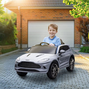 Aston Martin DBX Kids Electric Car, 12V with Lights, Music Horn, Grey