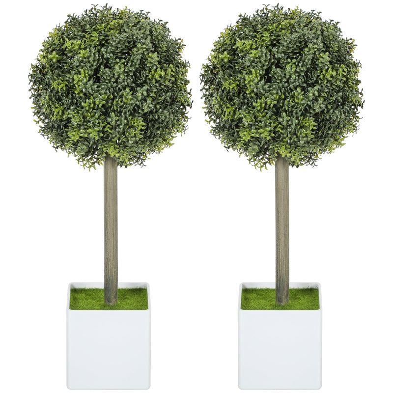 Artificial Boxwood Topiary Balls, Set of 2, 45cm, Plastic