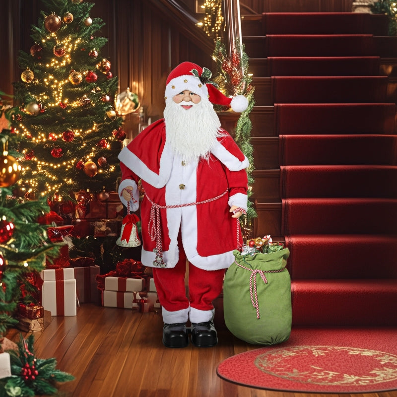 Santa Claus Figurine, Movable, Sound, Music, 140 cm, Red