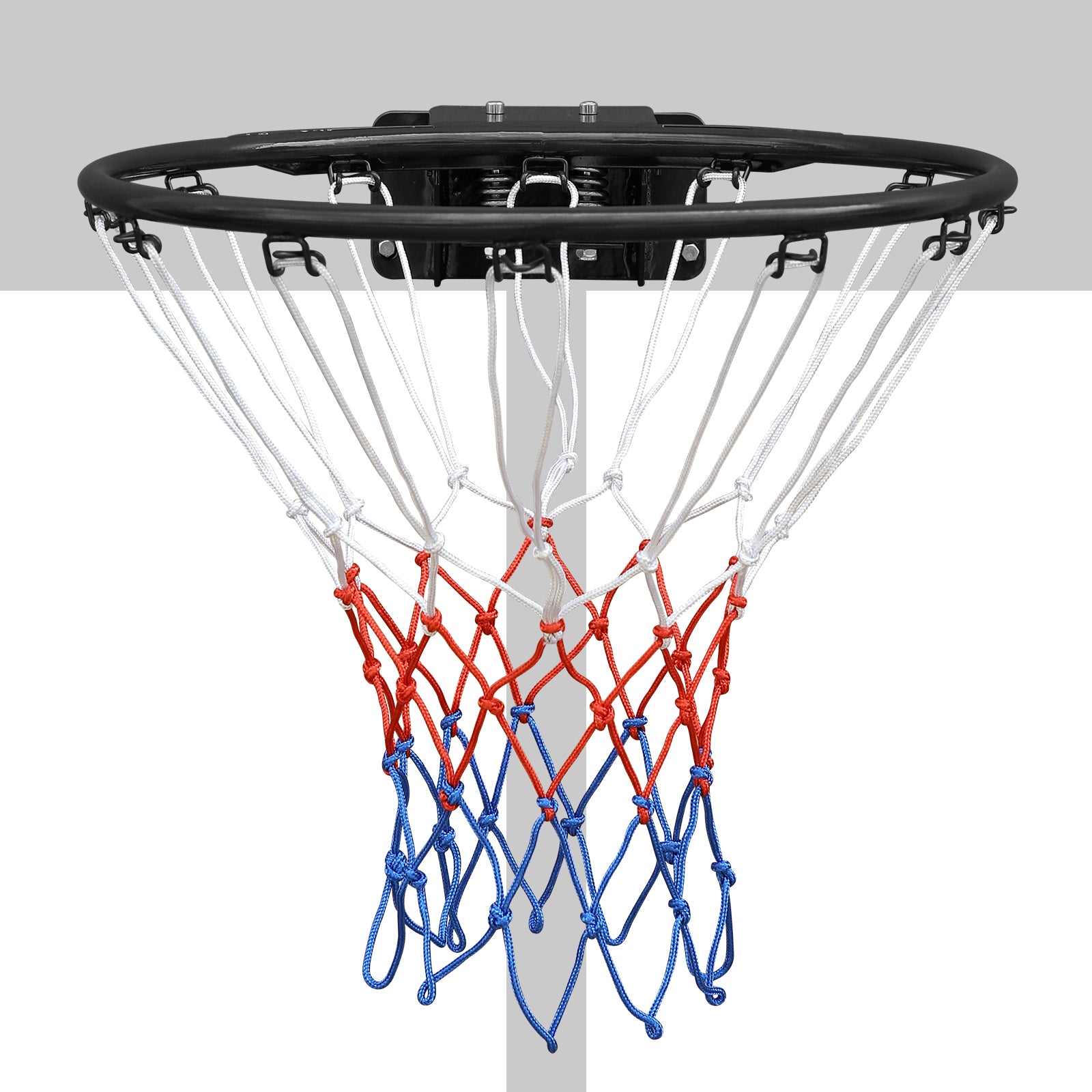 Basketball Rim Replacement, Double Spring Solid, In-Ground & Wall-Mounted Steel, Black