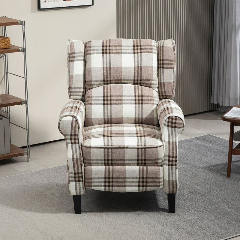 Reclining Armchair 160° with Footrest - Brown