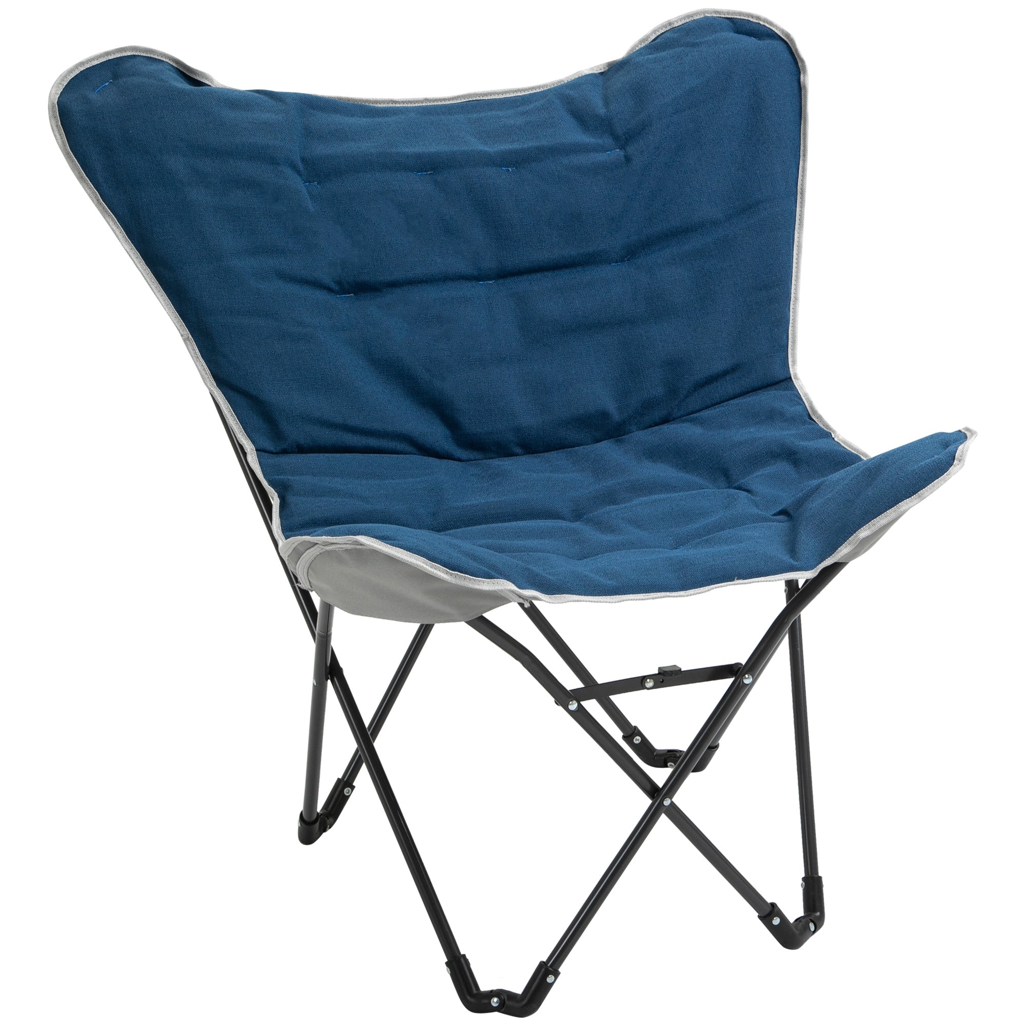 Foldable Camping Chair, 120kg Load, Lightweight, Portable, Steel