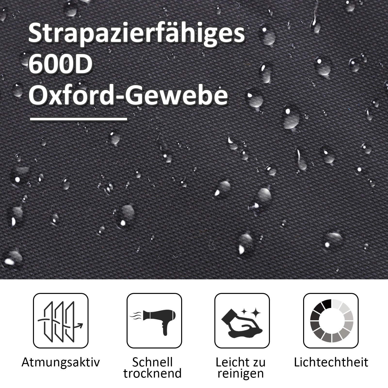 Camp Bed, Foldable Camping, 190x68x52 cm Oxford Black