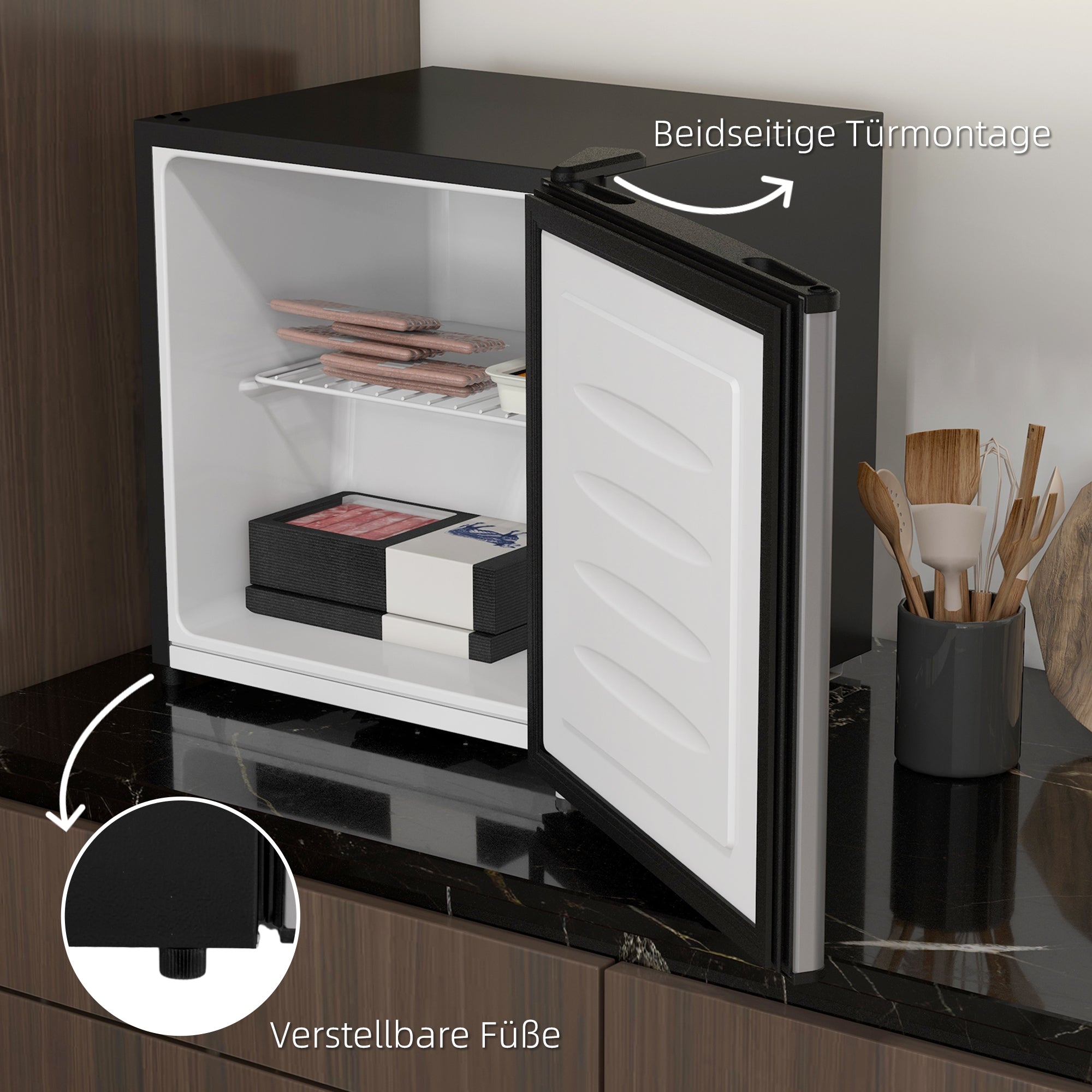 Mini Freezer 35L Electric Freestanding 5-Stage Control, Silver