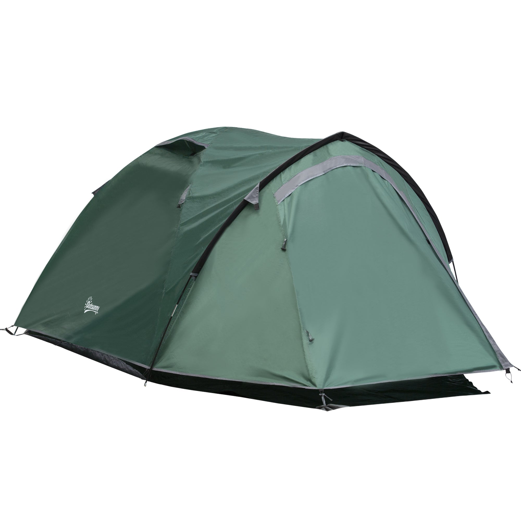 Tent 2 Person Camping Dome, Polyester Gray