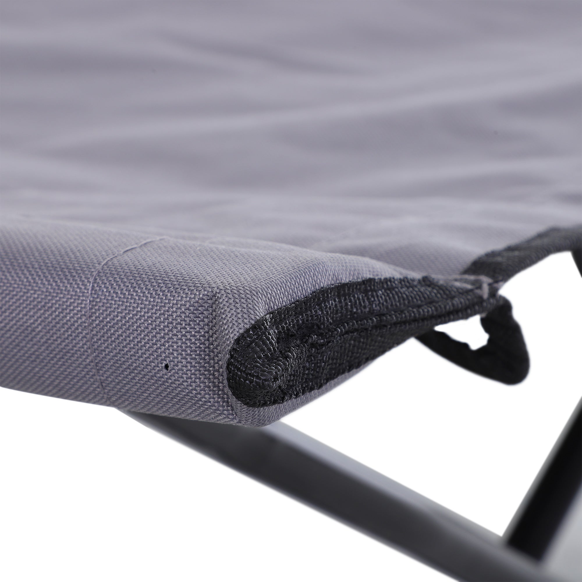 Folding Camping Bed, 2 Person, 136 kg, Steel Oxford Grey