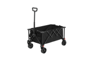 Folding Wagon Cart with All Terrain Wheels, Heavy Duty, Adjustable Handle, Black