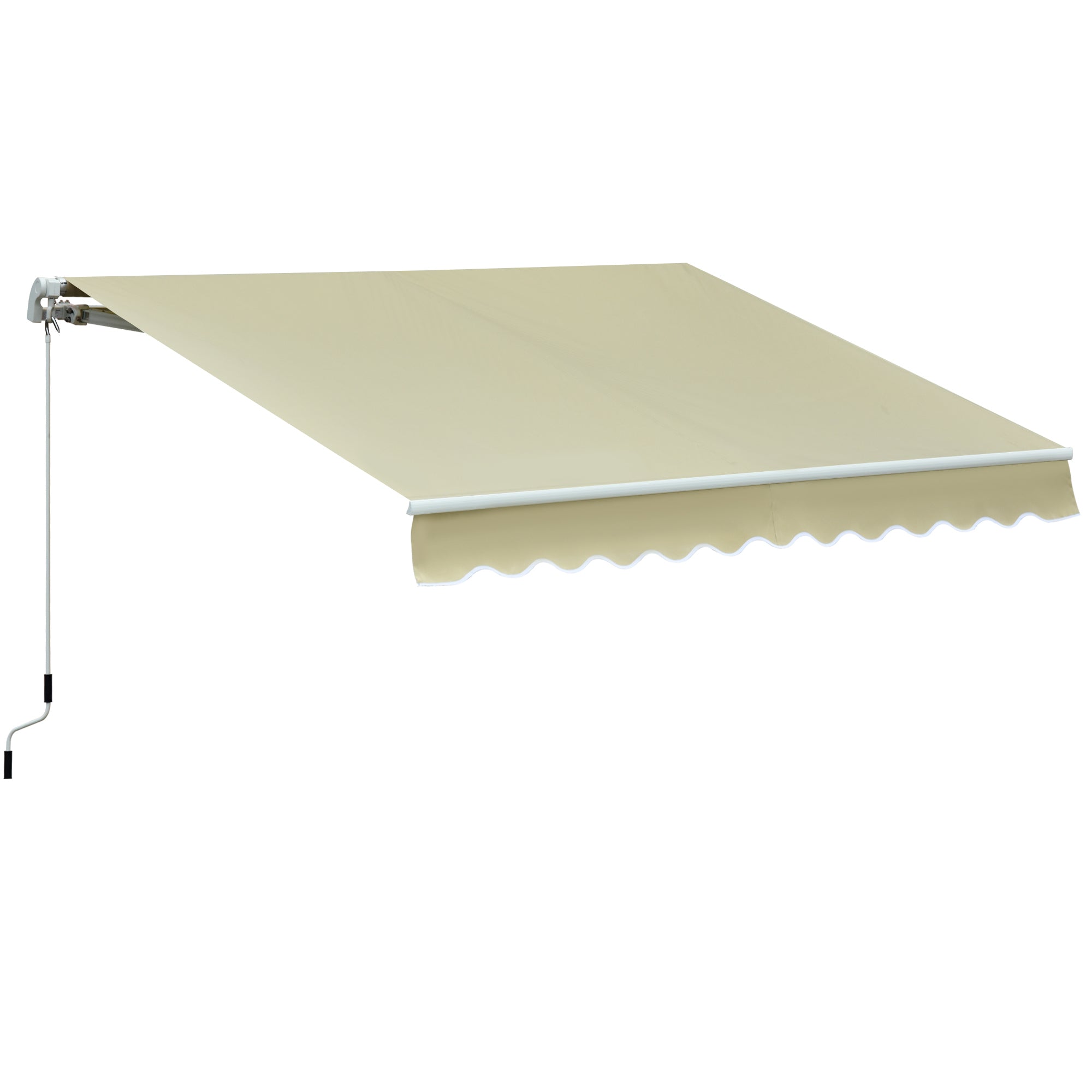 Manual Retractable Awning, 3x2.5m, Ivory White