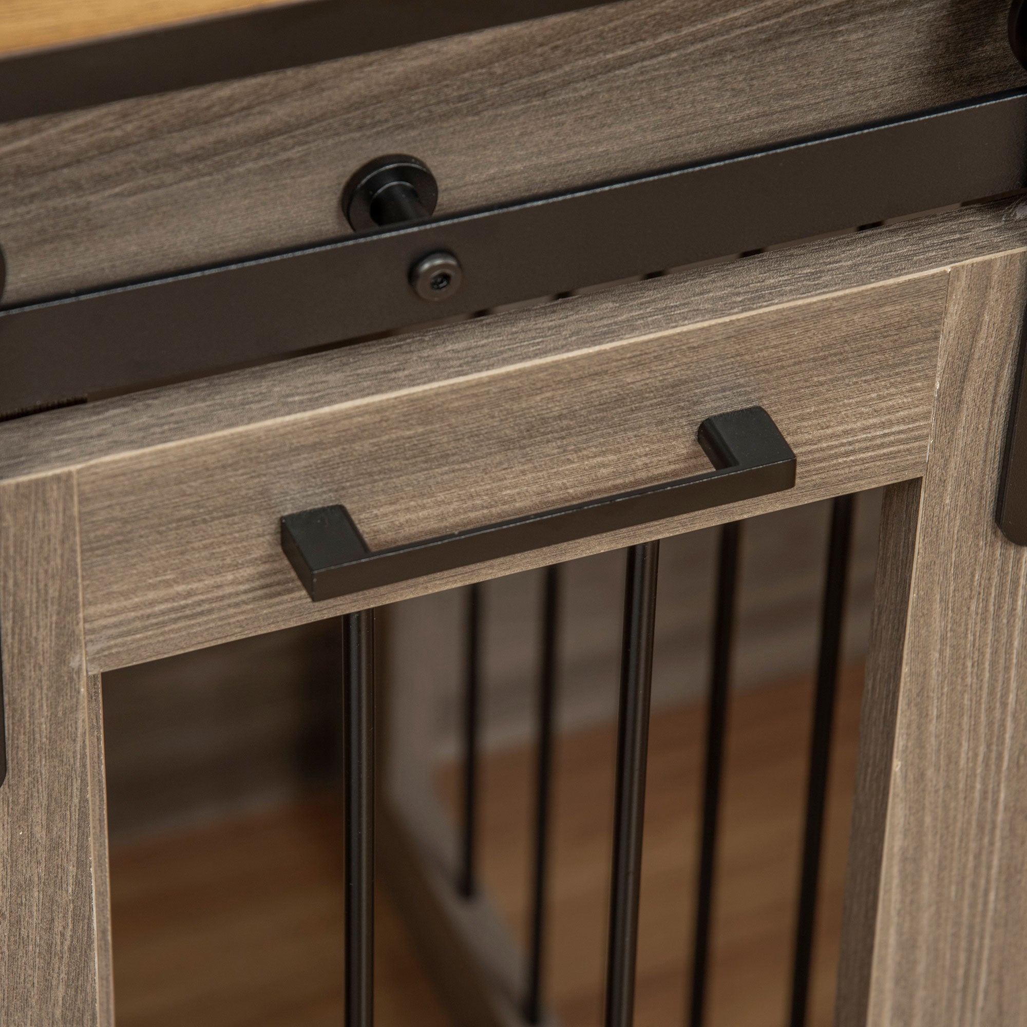 Dog Cage Apartment, 120L x 60W x 88.5H cm, 2 Doors, Oak