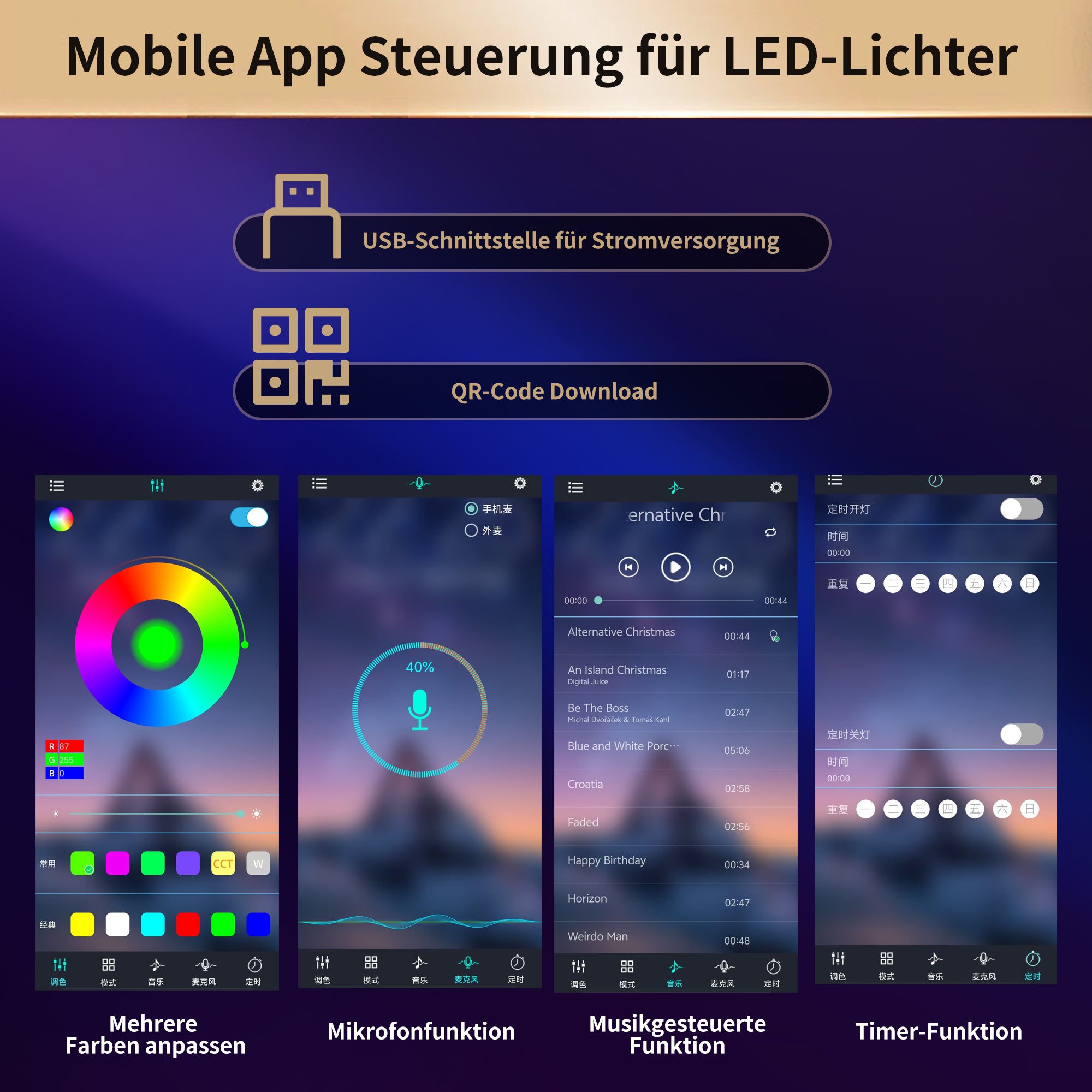 Bar Table Kitchen Island Extendable 360° Rotatable LED Storage White