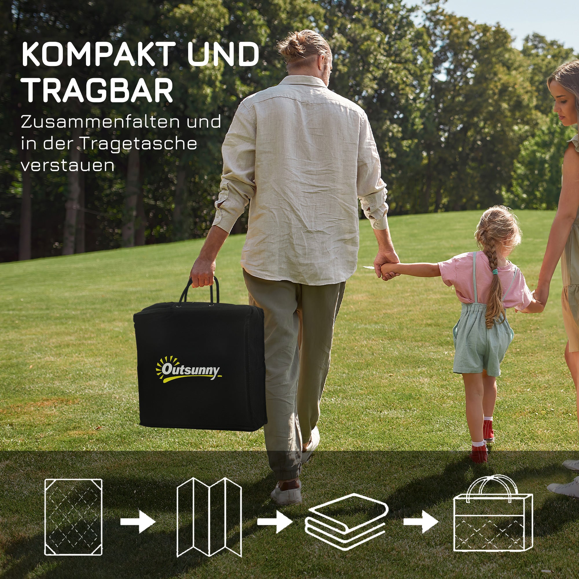 Reversible Rug, 182x274cm Outdoor Camping Patio, Blue Plastic