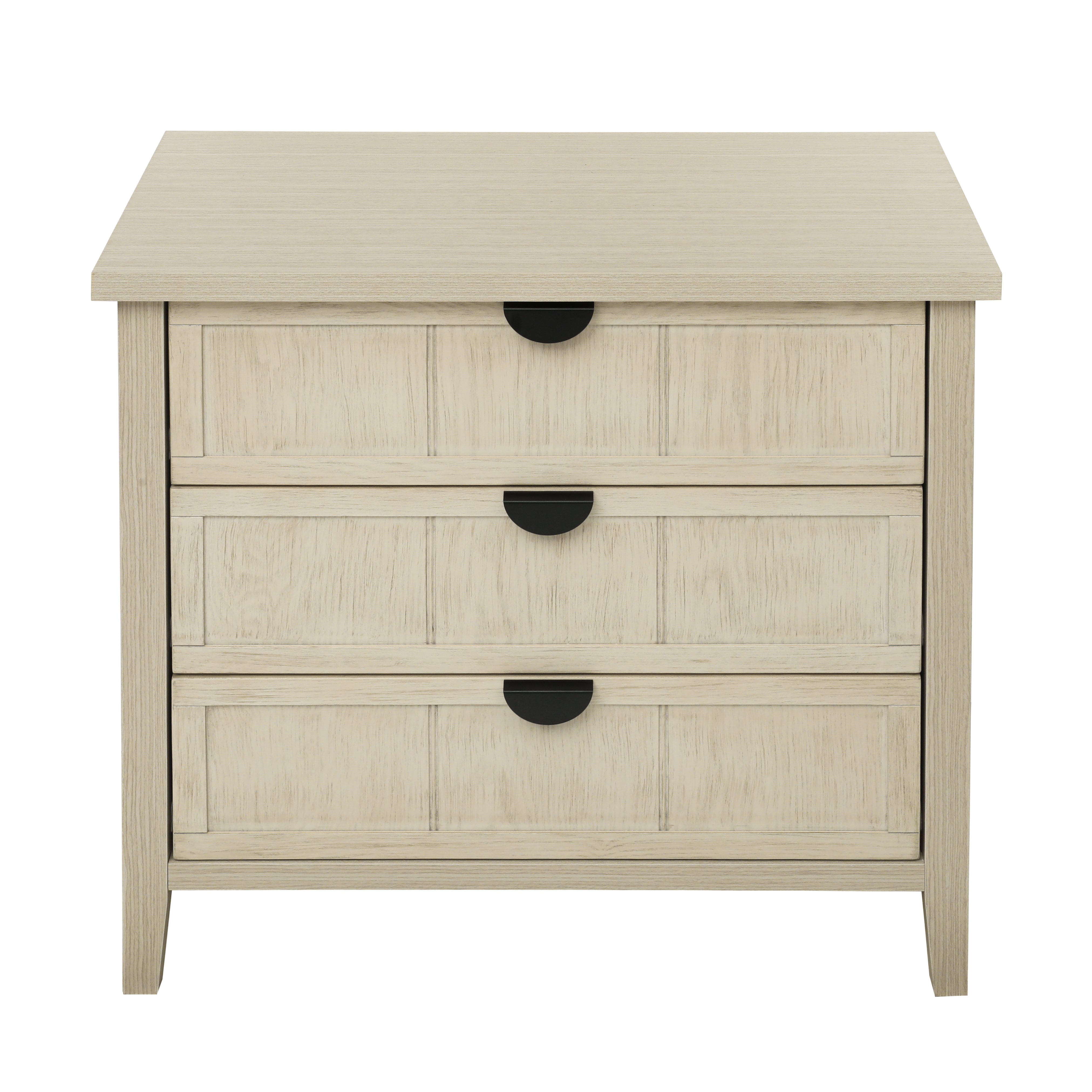 Three-drawer cabinet, 80x40x80cm, natural wood look