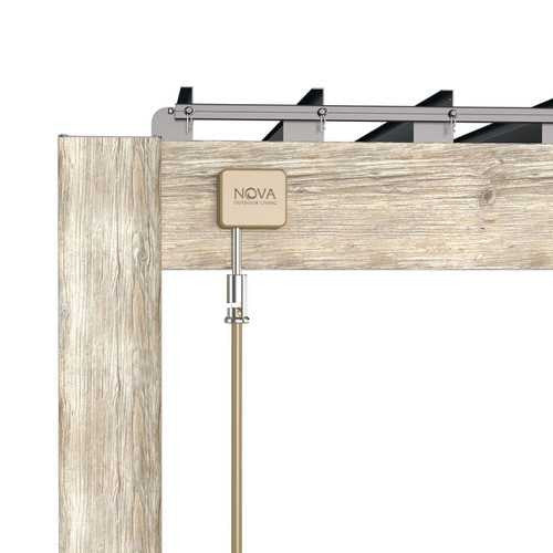 Nova - Titan Aluminium Pergola - 6m x 3m Rectangular - Wood Look