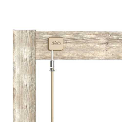 Nova - Titan Aluminium Pergola - 6m x 3m Rectangular - Wood Look