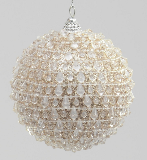 Beaded Ball - Champagne 100mm