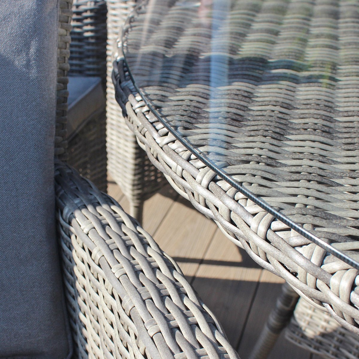 Oxford - 8 Seat Set with 170cm Round Table (Dark Grey) - Rathwood Store