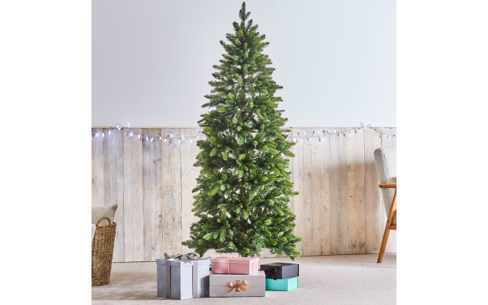 Vail 6ft 180cm Premium Pre Lit Slim Christmas Tree with 350 LED Lights