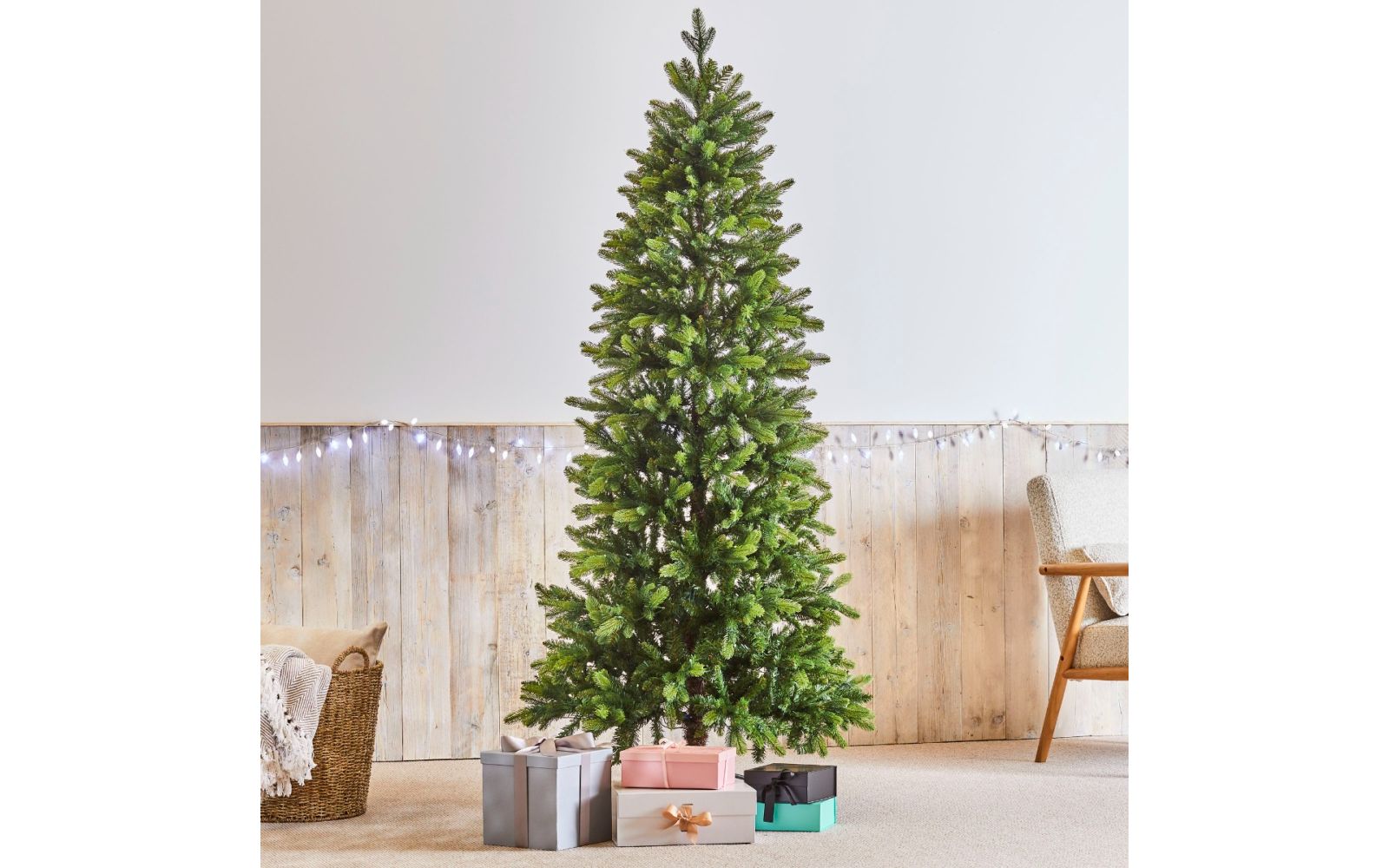 Vail 7ft 210cm Premium Pre Lit Slim Christmas Tree with 440 LED Lights