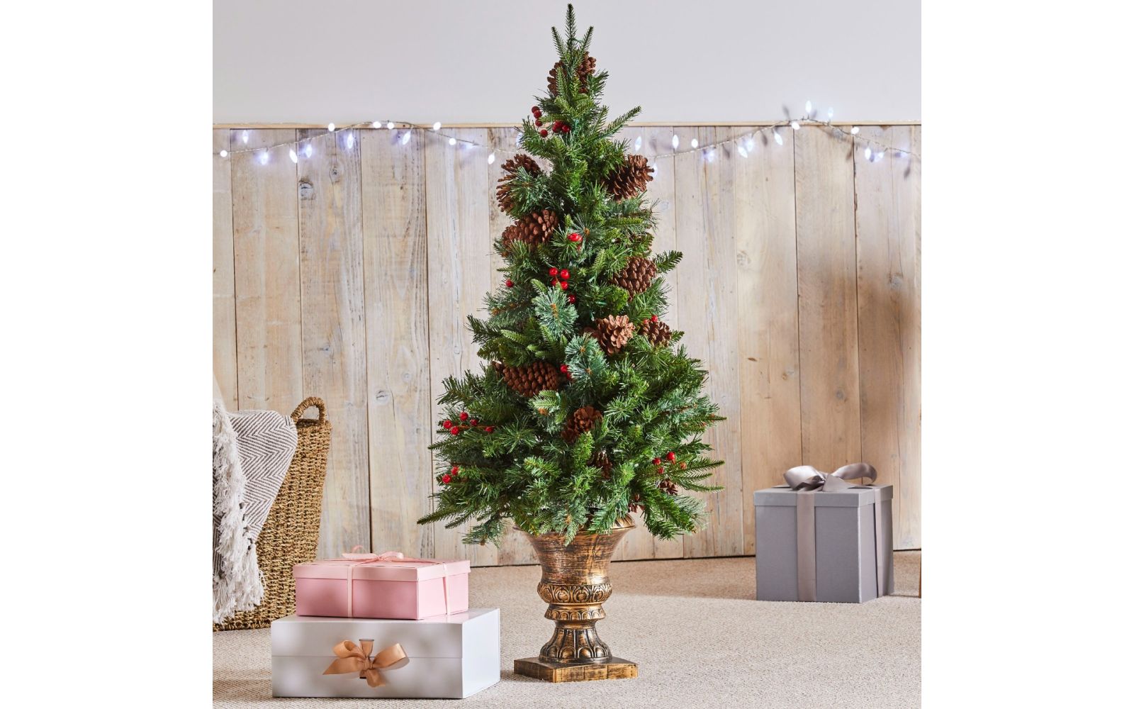 Meribel 4ft 120cm Pre Lit Christmas Tree with 100 LED Lights