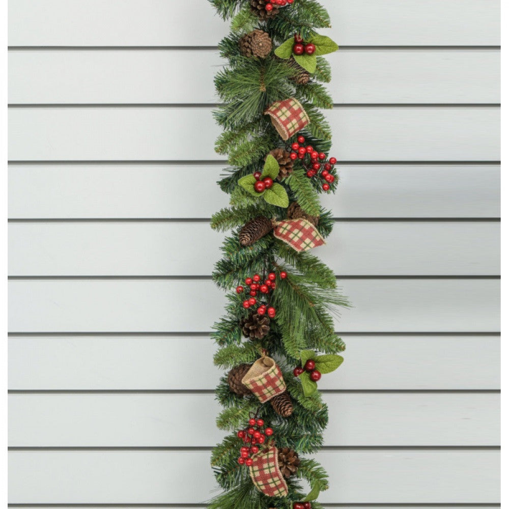 180cm Ribbon Berry Cone Garland RW IE