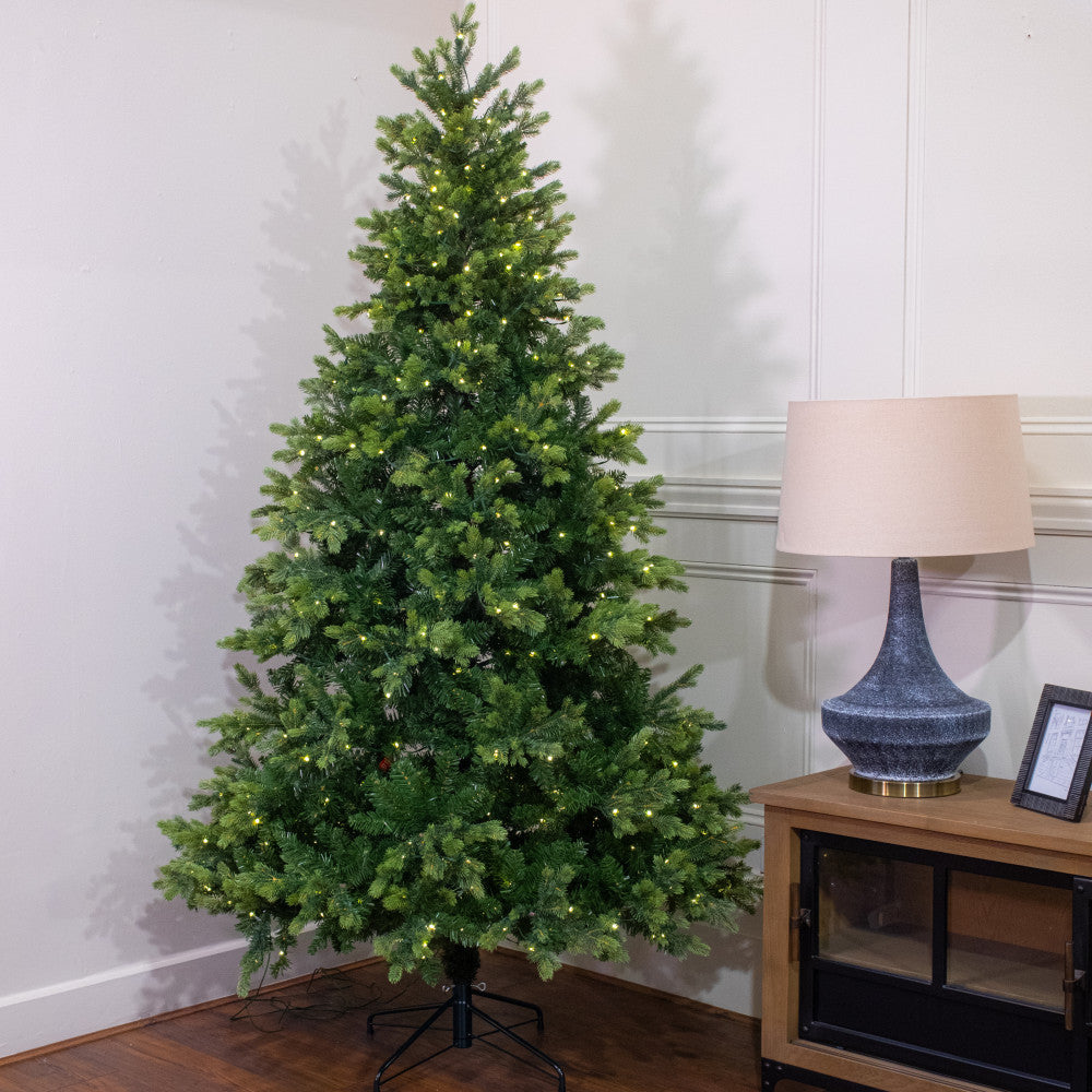 8ft Pre-lit Grand Fir Christmas Tree