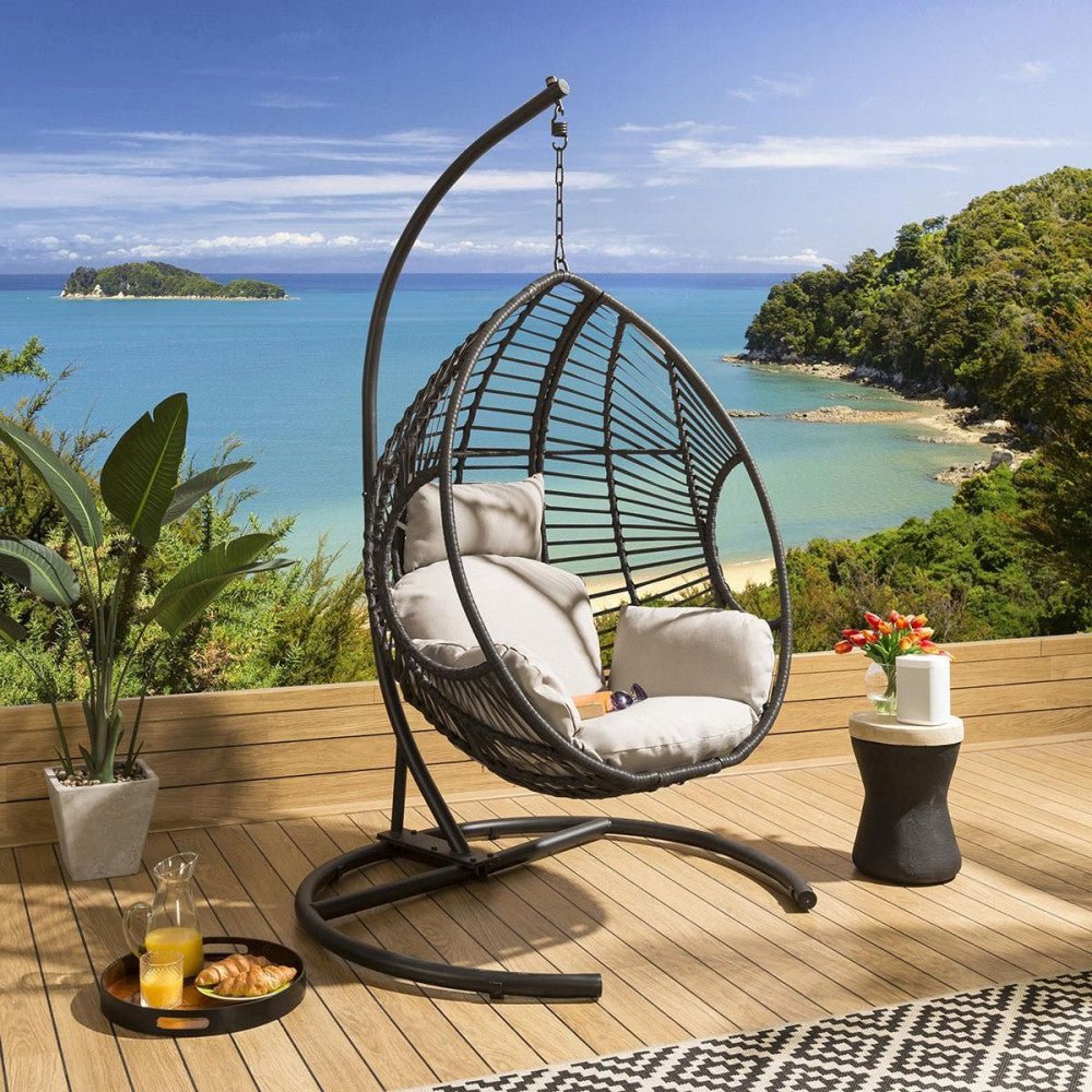 Rathwood Single Pod Hanging Chair - Black - Rathwood Store
